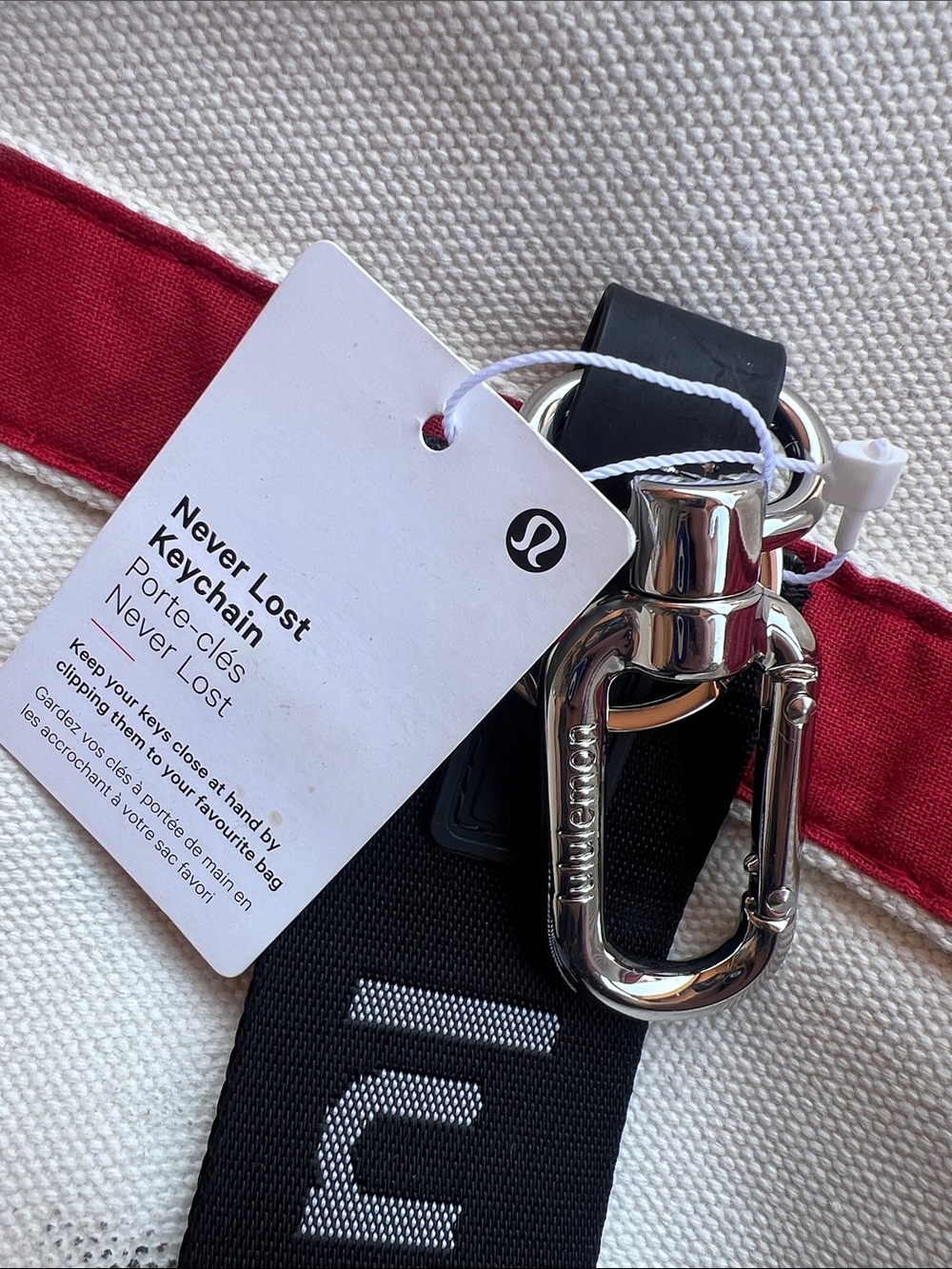 lululemon Black & gray Never Lost Keychain Strap - Picture 2 of 2